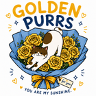 Golden Purrs Cat Graphic Tee