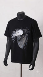 Dual Cats Charcoal Sketch Oversized T-Shirt
