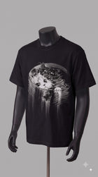 Cozy Duality – Monochrome Cat Tee