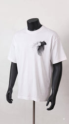 Dual Cats Charcoal Sketch Oversized T-Shirt