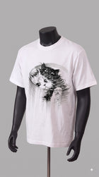 Cozy Duality – Monochrome Cat Tee