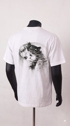 Cozy Duality – Monochrome Cat Tee