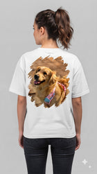 "Sunny Days, Happy Dogs" Golden Retriever Cute Hand-Drawn Graphic Tee