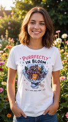 Purrfectly in Bloom Cat Graphic Tee