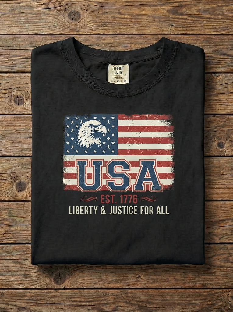 USA Vintage Flag Unisex T-Shirt