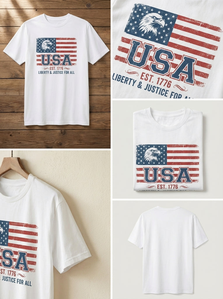 USA Vintage Flag Unisex T-Shirt