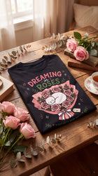 Dreaming in Roses Cat Graphic Tee