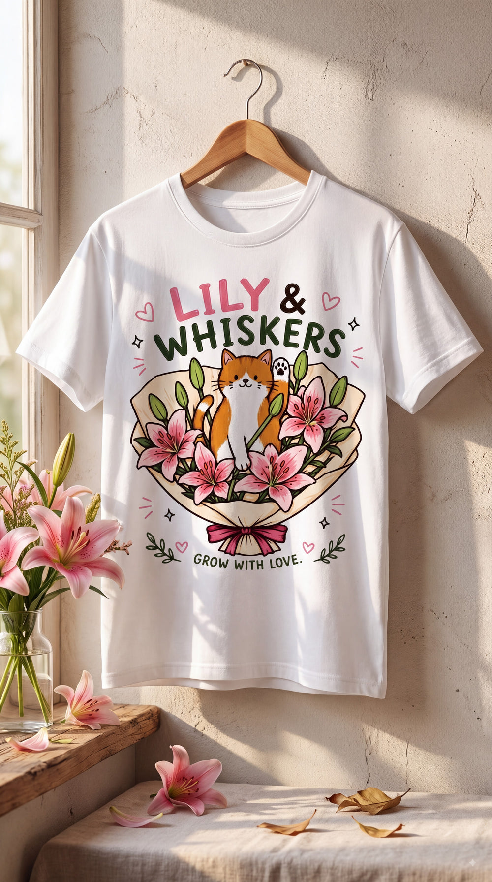 Lily & Whiskers Cat Graphic Tee