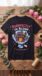 Purrfectly in Bloom Cat Graphic Tee
