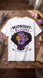 Midnight Blooms Cat Graphic Tee