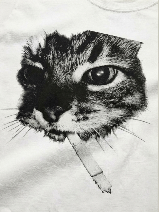 Smoking cat t shirt