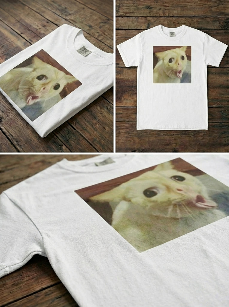 Funny Cat Meme T-Shirt "Tummy Ache Survivor"