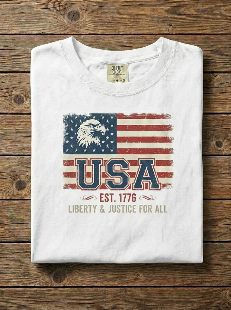 USA Vintage Flag Unisex T-Shirt