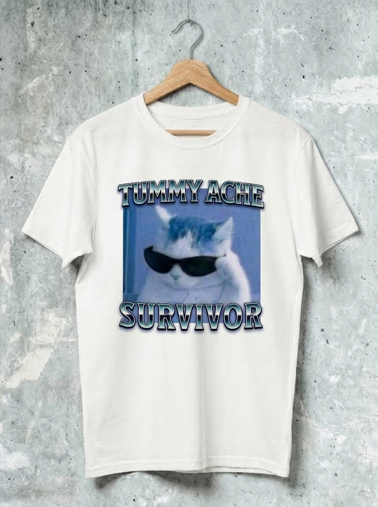 Tummy Ache Survivor Cat T-Shirt