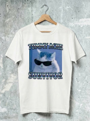 Tummy Ache Survivor Cat T-Shirt