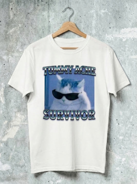 Tummy Ache Survivor Cat T-Shirt