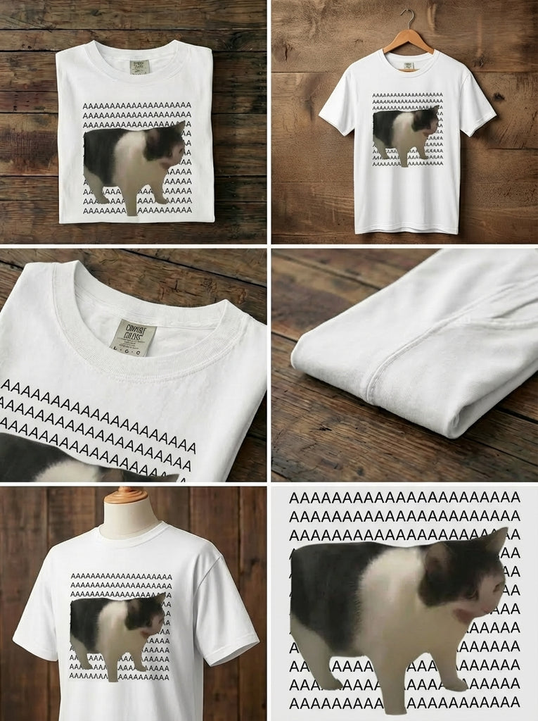 Screaming Cat AAAAA Meme T-Shirt