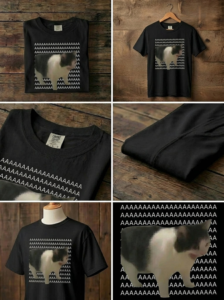 Screaming Cat AAAAA Meme T-Shirt