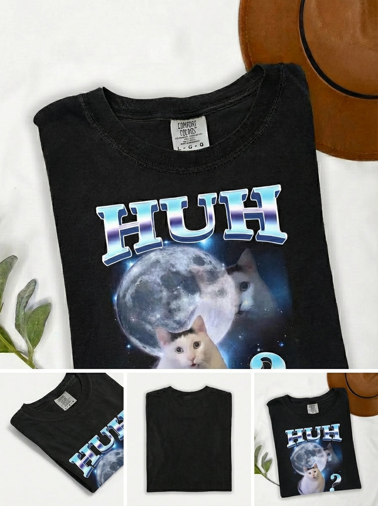 Space Huh Cat Meme T-Shirt
